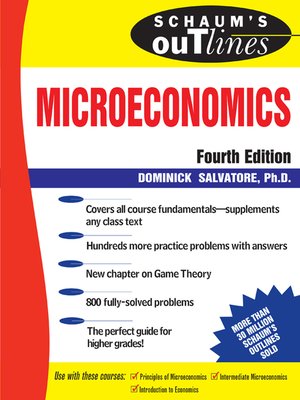 cover image of Schaum's Outline of Microeconomics